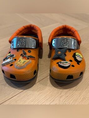 Manga Naruto Shippuden X Crocs Clog Orange/Black Unisex C11 Kids BLINKS